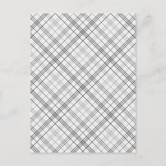 CARTE POSTALE 056 PLAID BLACK GREY MOTIF ARRIÈRE - PLAN (Devant)