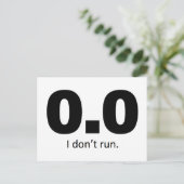 Carte Postale 0,0 Je ne cours pas (Debout devant)