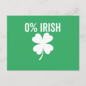 Carte Postale 0% Irish Funny St Patrick's Day (Devant)
