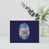 Carte Postale 100% ADN argentin empreinte Argentine drapeau gi (Debout devant)