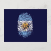 Carte Postale 100% ADN argentin empreinte Argentine drapeau gi (Devant)