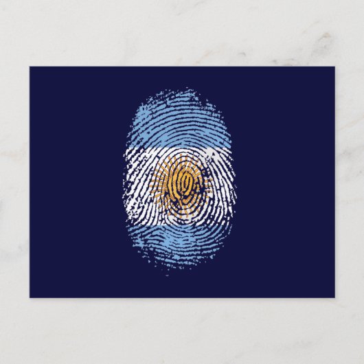 Carte Postale 100% ADN argentin empreinte Argentine drapeau gi (Devant)