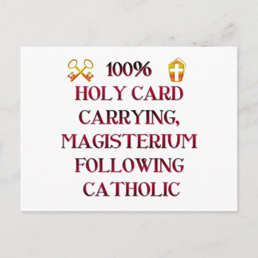 Carte Postale 100% catholique ! (Devant)