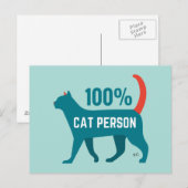 Carte postale 100% Chat (Devant / Derrière)