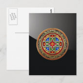 Carte Postale [100] Croix celtique [Or+Émail] (Devant / Derrière)