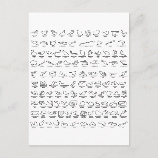 Carte Postale 100 des meilleures pistes de course au monde (Devant)