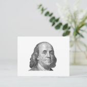 Carte Postale 100 dollars, Benjamin Franklin (Debout devant)