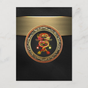 Carte Postale [100] Dragons rouges et jaunes