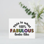 Carte postale 100% FABULEUSE, personnalisable (Debout devant)