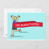 Carte Postale 100 Félicitations à Marathon pour lui (Devant / Derrière)