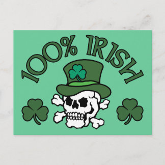 Carte Postale 100% Irlandais