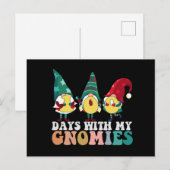Carte Postale 100 jours avec mes Gnomes Drôle Enseignement École (Devant / Derrière)