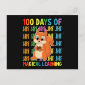 Carte Postale 100 Jours D'Apprentissage Magique École D'Écureuil (Devant)