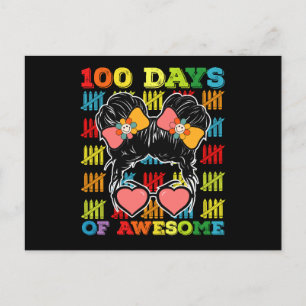 Carte Postale 100 Jours De Bun Messy Awesome 100ème Jour De L'Éc