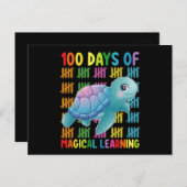 Carte Postale 100 Jours De Magical Learning Turtle School (Devant / Derrière)