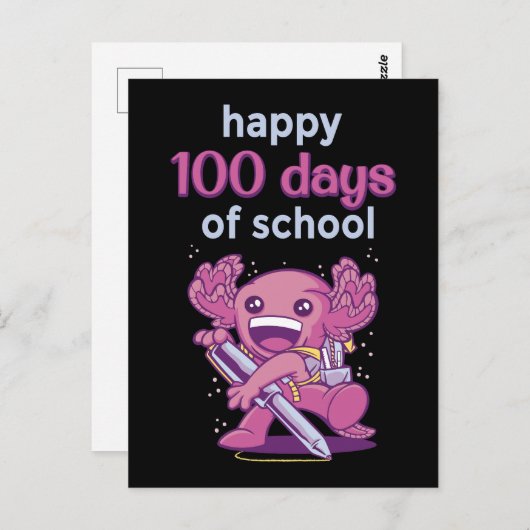 Carte Postale 100 jours d'école (Devant / Derrière)