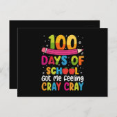 Carte Postale 100 Jours D'École M'Ont Fait Sentir Cray Cray (Devant / Derrière)