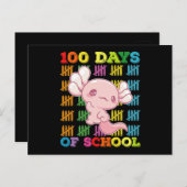 Carte Postale 100 Jours D'Enseignant Axolotl (Devant / Derrière)