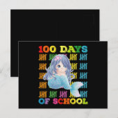 Carte Postale 100 Jours D'Enseignant De Sirène D'École (Devant / Derrière)