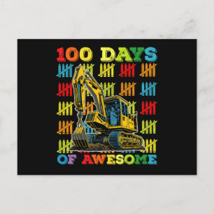Carte Postale 100 Jours D'Excavateur Magnifique 100E Jour D'Écol
