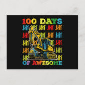 Carte Postale 100 Jours D'Excavateur Magnifique 100E Jour D'Écol (Devant)