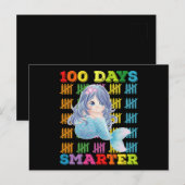 Carte Postale 100 Jours Mermaid Smarter 100ème Jour De L'École (Devant / Derrière)