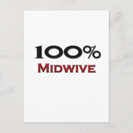 Carte Postale 100 % Midwive (Devant)
