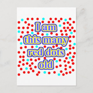 Carte Postale 100 points rouges vieux