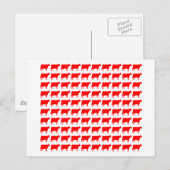 Carte Postale 100 vaches - Rouge (Devant / Derrière)