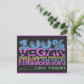 Carte Postale 100% VEGAN -..- Postkarte (Debout devant)