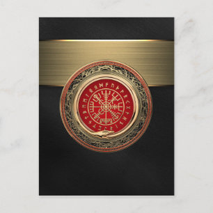 Carte Postale [100] Vegvisir - Viking Gold Magic Runic Compass