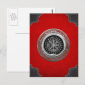 Carte Postale [100] Vegvisir - Viking Silver Magic Runic Compass (Devant / Derrière)