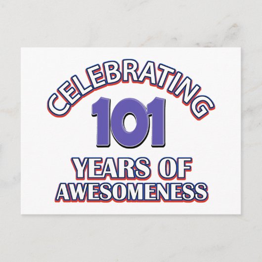 Carte Postale 101 ans de cadeaux (Devant)