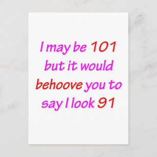Carte Postale 101 Behoove You
