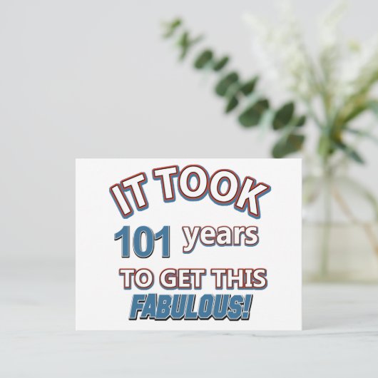 Carte Postale 101e année de conception (Debout devant)