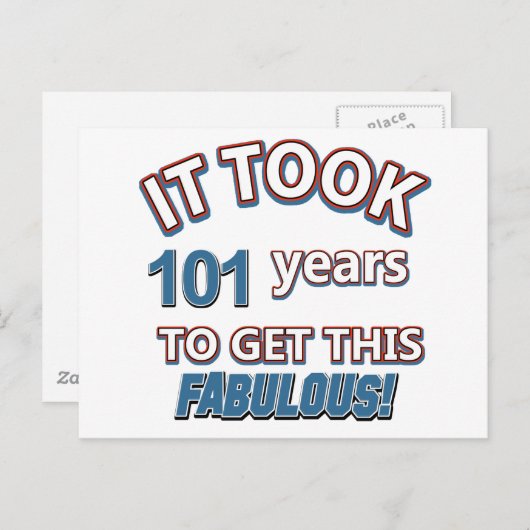 Carte Postale 101e année de conception (Devant / Derrière)