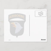 Carte Postale 101e division aéroportée ABN DIV (Dos)