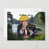 Carte Postale 101e division aéroportée timbre (Devant / Derrière)