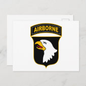 Carte Postale 101e division aéroportée Vétéran militaire (Devant / Derrière)
