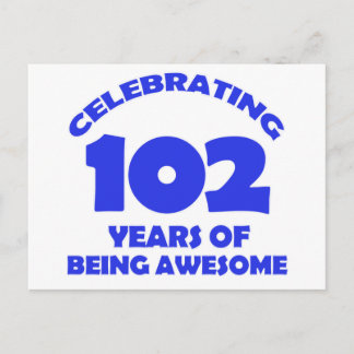 Carte Postale 102 ans conception d'anniversaire