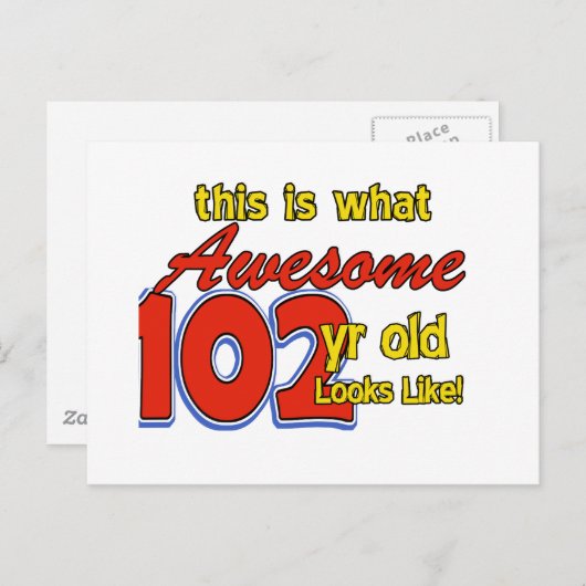 Carte Postale 102e année de design (Devant / Derrière)