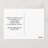 Carte Postale 1040 Formulaires fiscaux pour 2020 (Dos)