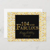 Carte Postale 104 Anniversaire (Devant / Derrière)