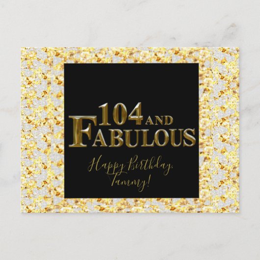 Carte Postale 104 Anniversaire (Devant)