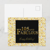 Carte Postale 105e anniversaire (Devant / Derrière)