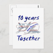 Carte Postale 10 ans ensemble (Devant / Derrière)