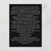 CARTE POSTALE 10 COMMANDEMENTS (Devant)