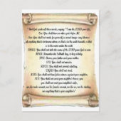 Carte Postale 10 commandements (Devant)