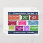 Carte Postale 10 conseils essentiels pour le Pickleball (Devant / Derrière)