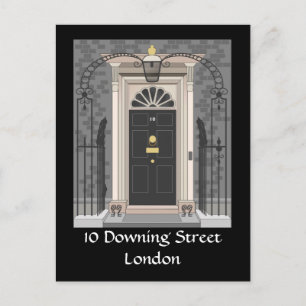 Carte Postale 10 Downing Street, Londres (dessin)